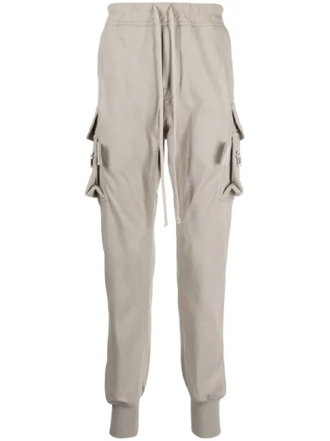 Rick Owens drawstring drop-crotch track pants Grey RU02C7396BA