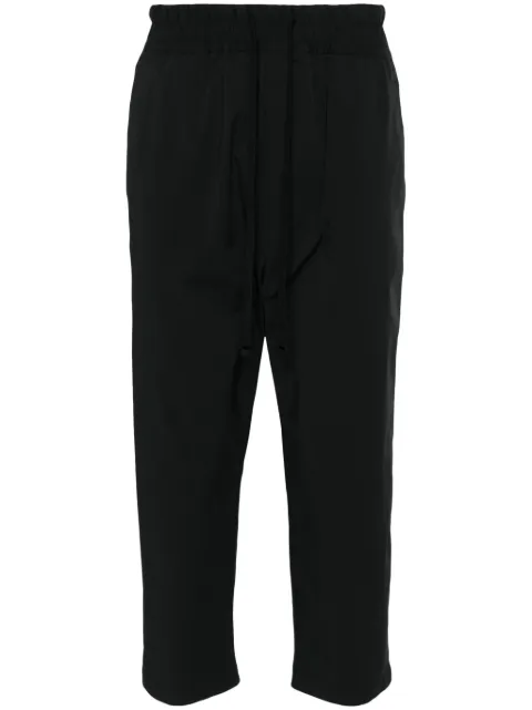 Thom Krom elasticated-waist cropped trousers Black MP2