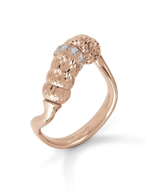 Officina Bernardi 18kt rose gold Enigma diamond ring Pink ENIGMARINGPKGOLDDIAMONDWHITE