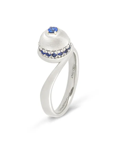 Officina Bernardi 18kt white gold Empire sapphire ring Silver EMPIRERINGWGOLDSAPPHBLUE
