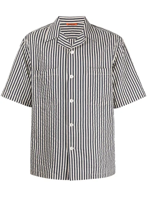 Barena striped seersucker shirt Blue CAU45412720