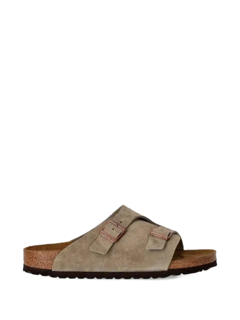 Birkenstock Zürich buckled suede sandals Neutrals 0050463