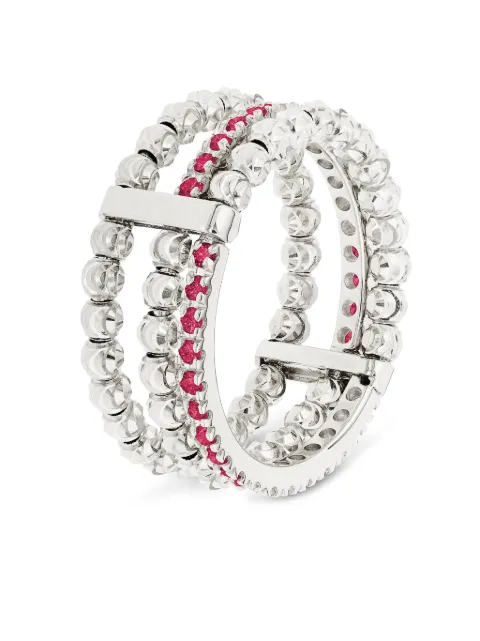 Officina Bernardi 18kt white gold Moon Eden ruby ring Silver MOONEDENRING3FWGOLDRUBY