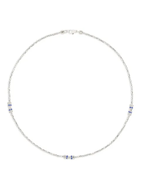 Officina Bernardi 18kt white gold Moon sapphire necklace Silver MOONNECKLACE3WGOLDSAPPHBLUE