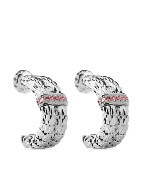 Officina Bernardi 18kt white gold Ophidia ruby hoop earrings Silver OPHIDIAHOOPS2FWGOLDRUBY