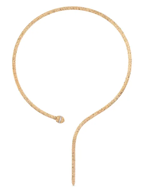 Officina Bernardi 18kt yellow gold Ophidia Y diamond necklace Gold OPHIDIANECKLACEYYGOLDDIAMONDWHITE