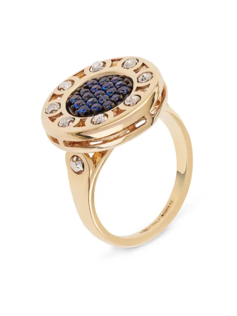 Officina Bernardi 18kt yellow and white gold small SenzaTempo sapphire ring Gold SENZATEMPORINGSYWGOLDSAPPHBLUE
