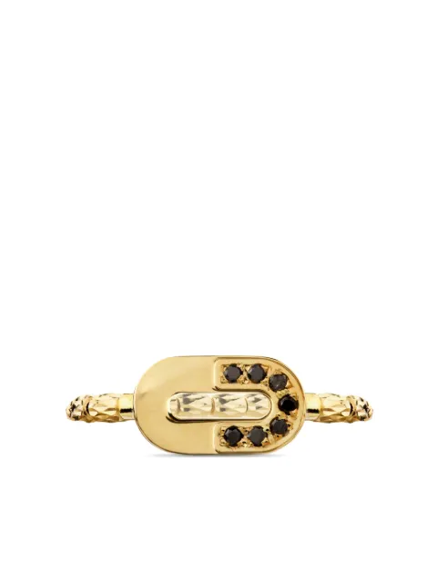 Officina Bernardi 18kt yellow gold Dea diamond ring Gold DEARING1YGOLDDIAMONDBLACK