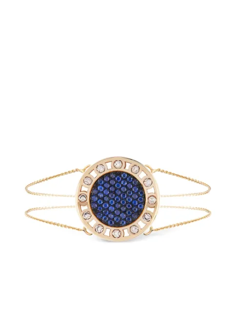 Officina Bernardi 18kt yellow gold large SenzaTempo sapphire and diamond bracelet Gold SENZATEMPOBRACELETLYWGOLDSAPPHBLUE