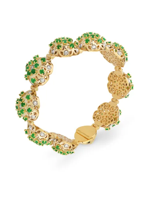 Officina Bernardi 18kt yellow gold Damasco emerald and diamond bracelet Gold DAMASCOBRACELETSYGOLDEMERALD