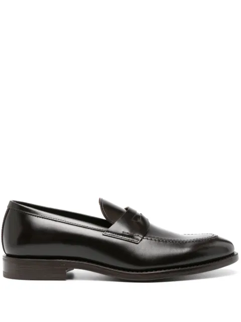 Henderson Baracco leather penny loafers Brown 51405B0
