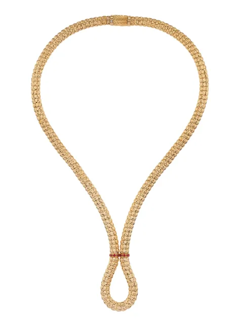 Officina Bernardi 18kt yellow gold Enigma X ruby and diamond necklace Gold ENIGMANECKLACEXYGOLDRUBY