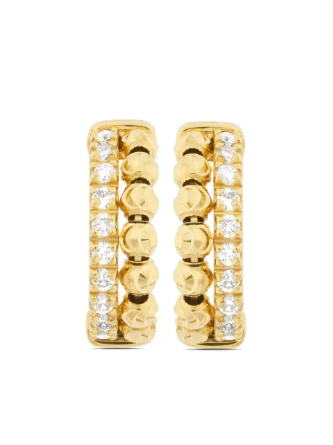 Officina Bernardi 18kt yellow gold Moon Eden diamond earrings Gold MOONEDENHOOPS2FYGOLDDIAMONDWHITE
