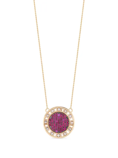 Officina Bernardi 18kt yellow gold large SenzaTempo ruby and diamond necklace Gold SENZATEMPONECKLACELYWGOLDRUBY