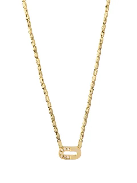 Officina Bernardi 18kt yellow gold Dea diamond necklace Gold DEANECKLACEYGOLDDIAMONDWHITE