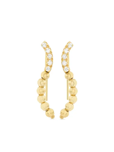 Officina Bernardi 18kt yellow gold Moon Eden diamond cuff earrings Gold MOONEDENCUFFYGOLDDIAMONDWHITE