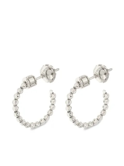 Officina Bernardi 18kt white gold Moon diamond hoop earrings Silver MOONHOOPWGOLD15