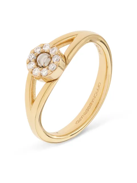 Officina Bernardi 18kt yellow gold Grace Moon diamond ring Gold MOONGRACERING1YGOLDDIAMONDWHITE