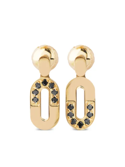 Officina Bernardi 18kt yellow gold Dea diamond drop earrings Gold DEAEARRINGSYGOLDDIAMONDBLACK