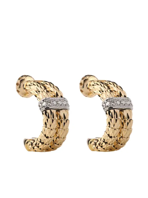 Officina Bernardi 18kt yellow gold Ophidia diamond earrings Gold OPHIDIAHOOPS2FYGOLDDIAMONDWHITE