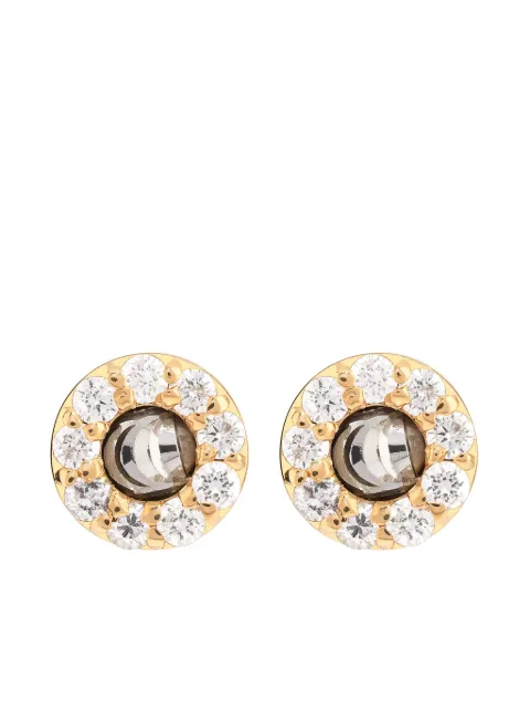Officina Bernardi 18kt yellow gold Moon Grace diamond earrings Gold MOONGRACEEARRING1YGOLDDIAMONDWHITE