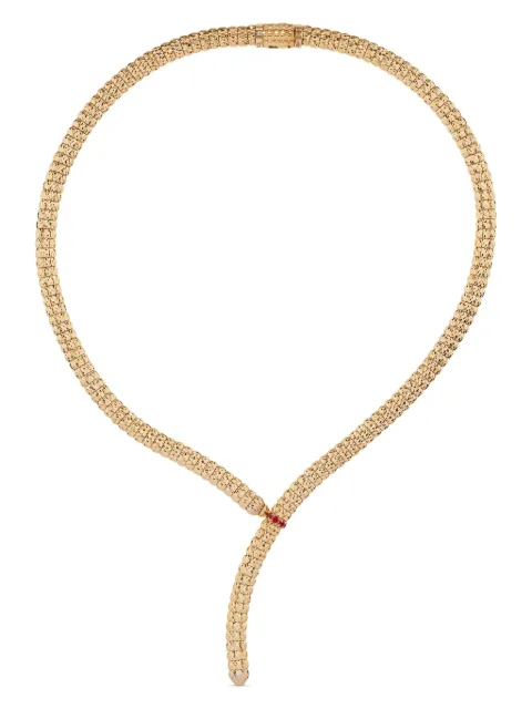 Officina Bernardi 18kt yellow gold Enigma Y ruby and diamond necklace Gold ENIGMANECKLACEYYGOLDRUBY