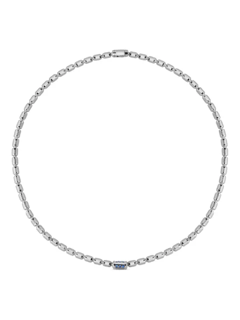 Officina Bernardi 18kt white gold Lumen sapphire and diamond necklace Silver LUMENNECKLACEACWGOLDSAPPHBLUE