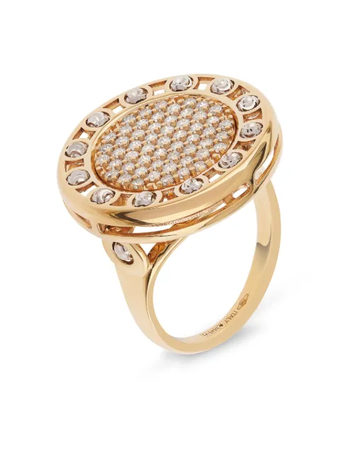 Officina Bernardi 18kt yellow and white gold small SenzaTempo diamond ring Gold SENZATEMPORINGLYWGOLDDIAMONDWHITE