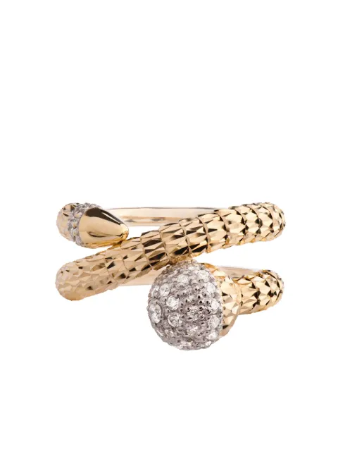 Officina Bernardi 18kt yellow gold Ophidia diamond ring Gold OPHIDIARING2FYGOLDDIAMONDWHITE