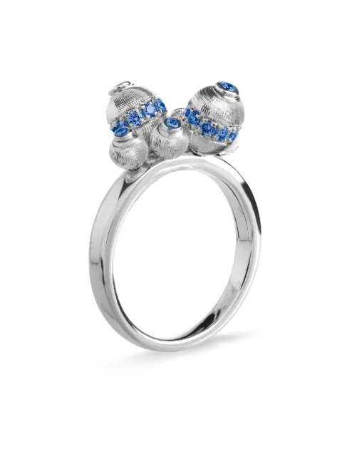 Officina Bernardi 18kt white gold Empire sapphire ring Silver EMPIRERING6WGOLDSAPPHBLUE