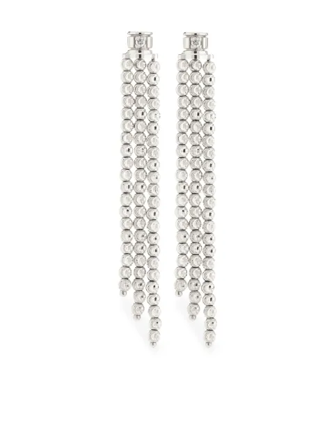 Officina Bernardi 18kt white gold Moon diamond drop earrings Silver MOONEARRING3FWGOLD