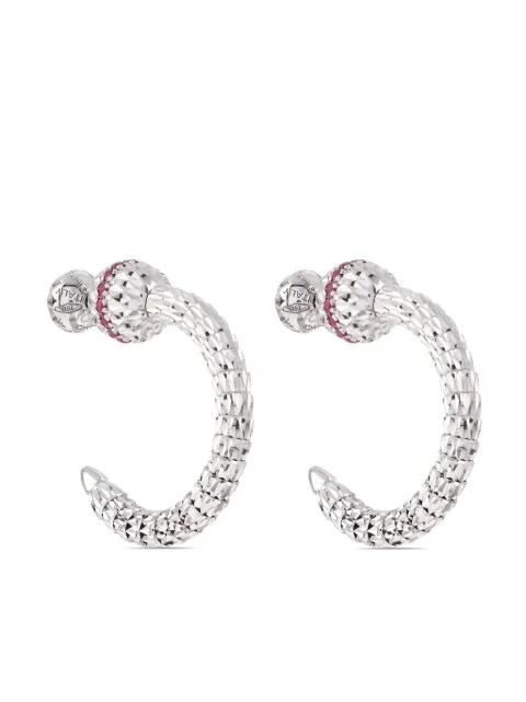 Officina Bernardi 18kt white gold Ophidia ruby hoop earrings Silver OPHIDIAHOOPMWGOLDRUBY
