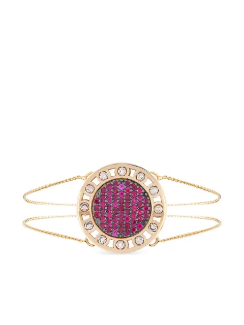 Officina Bernardi 18kt yellow gold large SenzaTempo ruby and diamond bracelet Gold SENZATEMPOBRACELETLYWGOLDRUBY