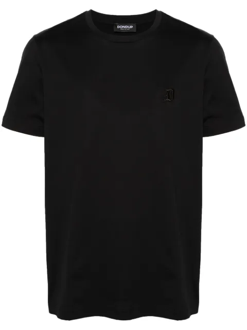 DONDUP logo-embroidered cotton T-shirt Black US198JF0271UFS6