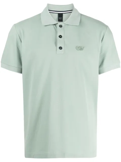 Alpha Tauri logo-appliqué piqué polo shirt Green ATA24038