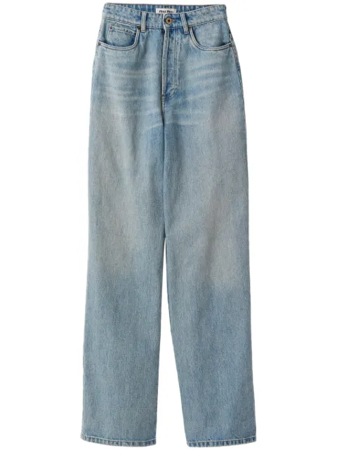 Miu Miu cotton wide-leg jeans Blue GWP497SOOO1373