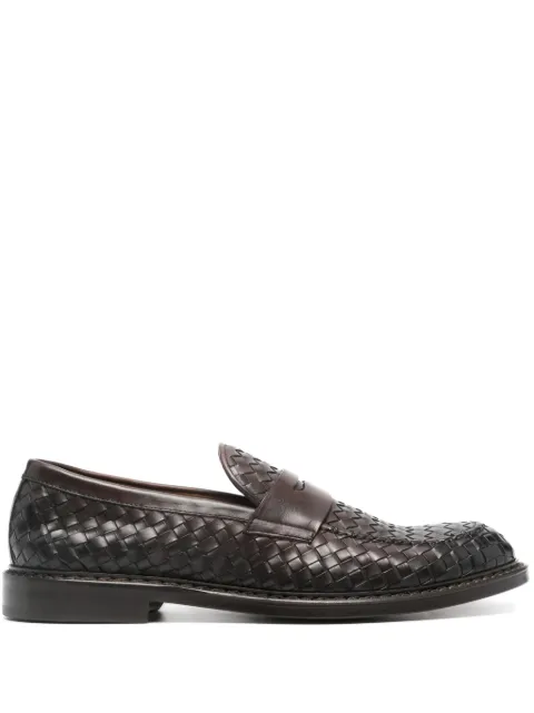 Doucal's interwoven leather loafers Brown DU3266PHOEUY195TM00