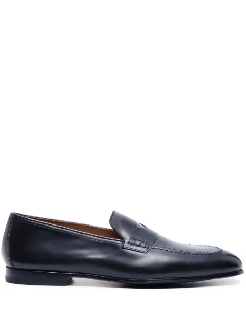 Doucal's penny-slot patent leather loafers Blue DU2983PANNUF159NB28