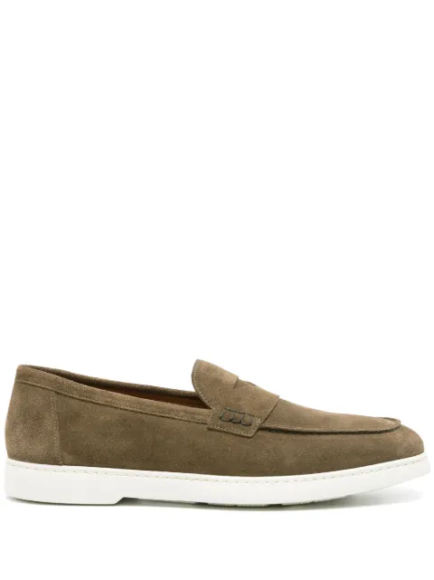 Doucal's Penny-slot suede loafers Green DU3275EDWIUY106PV00