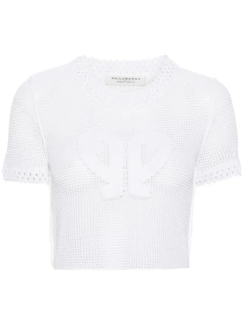 Philosophy Di Lorenzo Serafini macramé crop top White A09040701