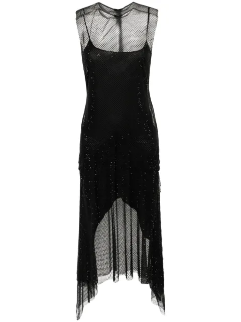 Philosophy Di Lorenzo Serafini rhinestone-embellished midi dress Black A04490725