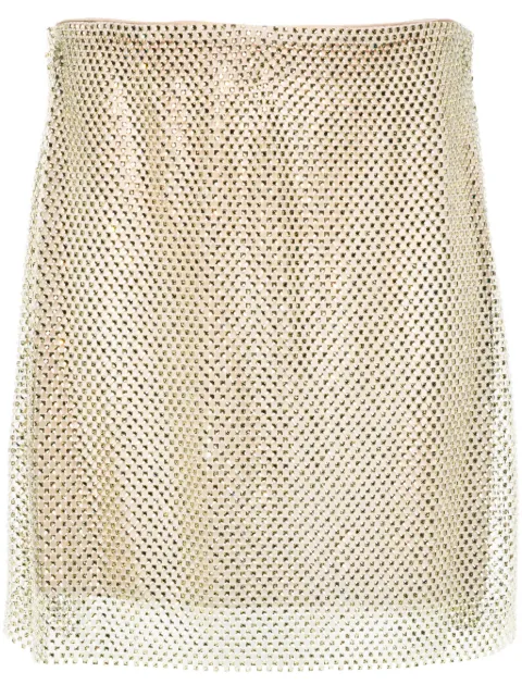 Philosophy Di Lorenzo Serafini crystal-embellished skirt Green A01152128