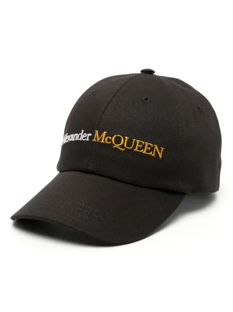 Alexander McQueen logo-embroidered cotton baseball cap Black 7820624105Q