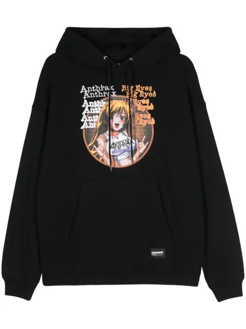 Neighborhood x Anthrax logo-print hoodie Black 232UWNHCSM01S