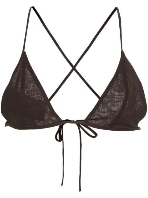 Philosophy Di Lorenzo Serafini halterneck bra top Brown A14012125