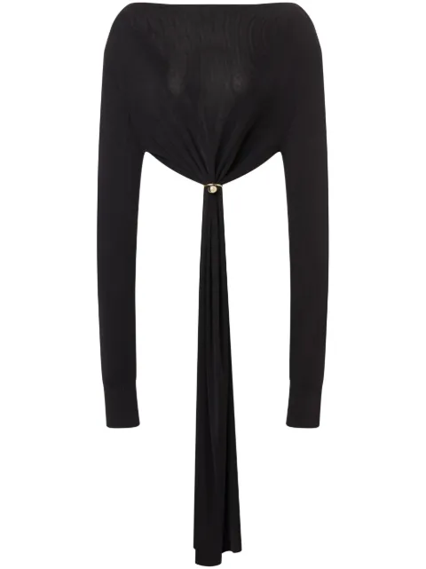 Philosophy Di Lorenzo Serafini gathered-detailing crop top Black A09162101