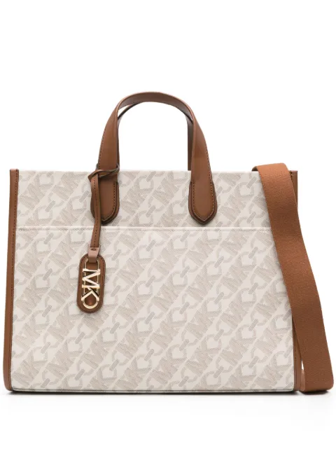 Michael Michael Kors monogram-print canvas tote bag Neutrals 30H3G3GT3B
