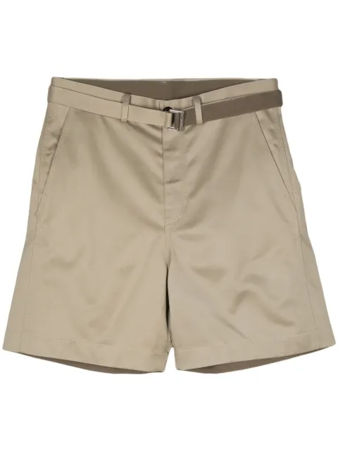 sacai wide-leg cotton chino shorts Neutrals 2403318M