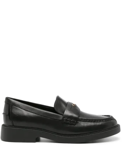 Michael Michael Kors logo-penny leather loafers Black 40R4EDMP1L