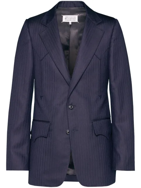 Maison Margiela tailored single-breasted wool blazer Blue S50BN0520S78445